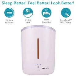 Air Innovations 1.33 Gal. Cool Mist Top Fill Humidifier for Large Rooms Up to 400 sq. ft. 14 Air Innovations 1.33 Gal. Cool Mist Top Fill Humidifier for Large Rooms Up to 400 sq. ft. -Air Quality Shop beige cream air innovations humidifiers humid36 cream 4f 1000