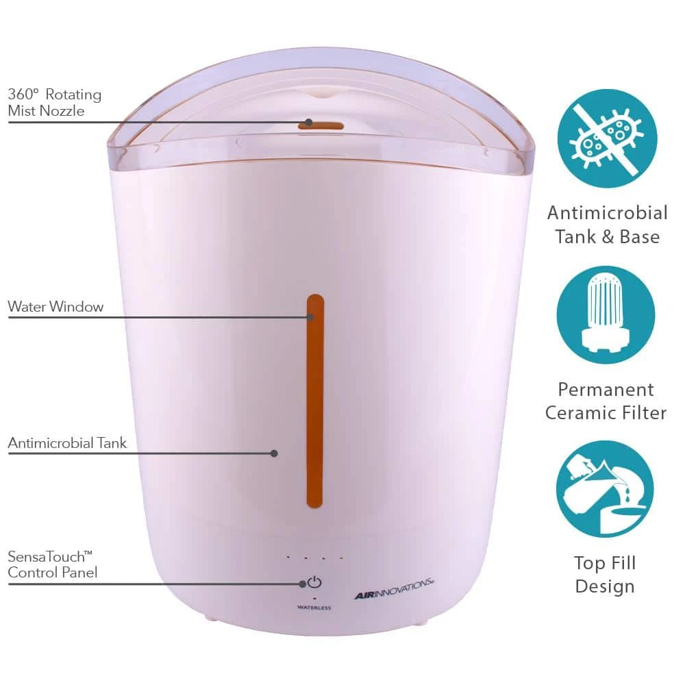 Air Innovations 1.33 Gal. Cool Mist Top Fill Humidifier for Large Rooms Up to 400 sq. ft. 5 Air Innovations 1.33 Gal. Cool Mist Top Fill Humidifier for Large Rooms Up to 400 sq. ft. - Image 3