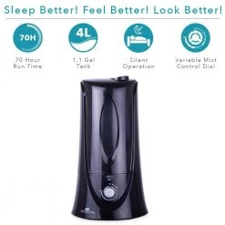 Air Innovations 1.1 Gal. Cool Mist Humidifier for Medium Rooms Up To 400 sq. ft. -Air Quality Shop blacks air innovations humidifiers humid12 blk 4f 1000