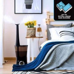 Air Innovations 1.6 Gal. Top Fill Ultrasonic Humidifier with Aroma Tray -Air Quality Shop blacks air innovations humidifiers humid43 black 31 1000