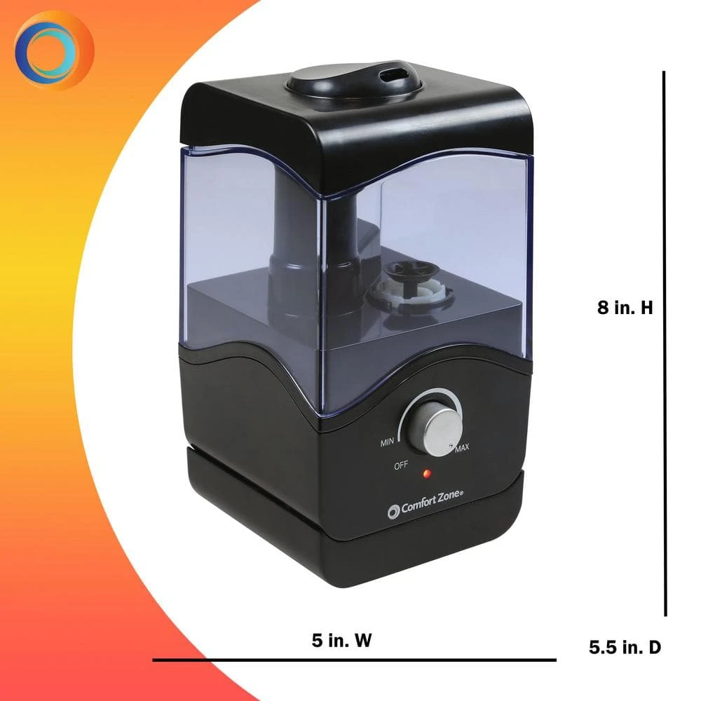 Comfort Zone Personal Wave Whisper-quiet Cool Mist Portable Ultrasonic Aromatherapy Humidifier with Auto Shut-Off 10 Comfort Zone Personal Wave Whisper-quiet Cool Mist Portable Ultrasonic Aromatherapy Humidifier with Auto Shut-Off - Image 8