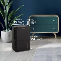 Danby Energy Star 50-Pint Dehumidifier in Black -Air Quality Shop blacks danby dehumidifiers ddr050blbdb me fa 1000