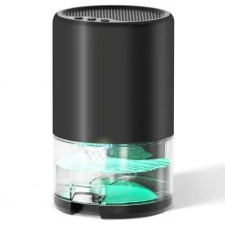 Panergy 35oz, 1-Pint Removed per Day, with Bucket and LED Lights, Quiet and Portable Black Dehumidifier