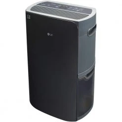 LG Electronics PuriCare 50-Pint Dehumidifier with Clear Bucket with Handle and Drain Pump, Wi-Fi Enabled -Air Quality Shop blacks dehumidifiers ud501koj5 1d 1000