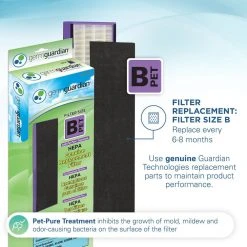 GermGuardian Elite 5-in-1 Air Purifier with Pet Pure True HEPA filter, UV Sanitizer for Medium Rooms up to 153 Sq Ft, Black -Air Quality Shop blacks germguardian air purifiers ac4300bptca 44 1000