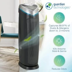 GermGuardian 22 in. 4-in-1 Air Purifier with True HEPA filter for Medium Rooms up to 153 Sq Ft, Black 17 GermGuardian 22 in. 4-in-1 Air Purifier with True HEPA filter for Medium Rooms up to 153 Sq Ft, Black -Air Quality Shop blacks germguardian air purifiers ac4825dlx 44 1000