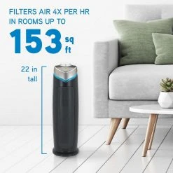 GermGuardian 22 in. 4-in-1 Air Purifier with True HEPA filter for Medium Rooms up to 153 Sq Ft, Black 14 GermGuardian 22 in. 4-in-1 Air Purifier with True HEPA filter for Medium Rooms up to 153 Sq Ft, Black -Air Quality Shop blacks germguardian air purifiers ac4825dlx c3 1000