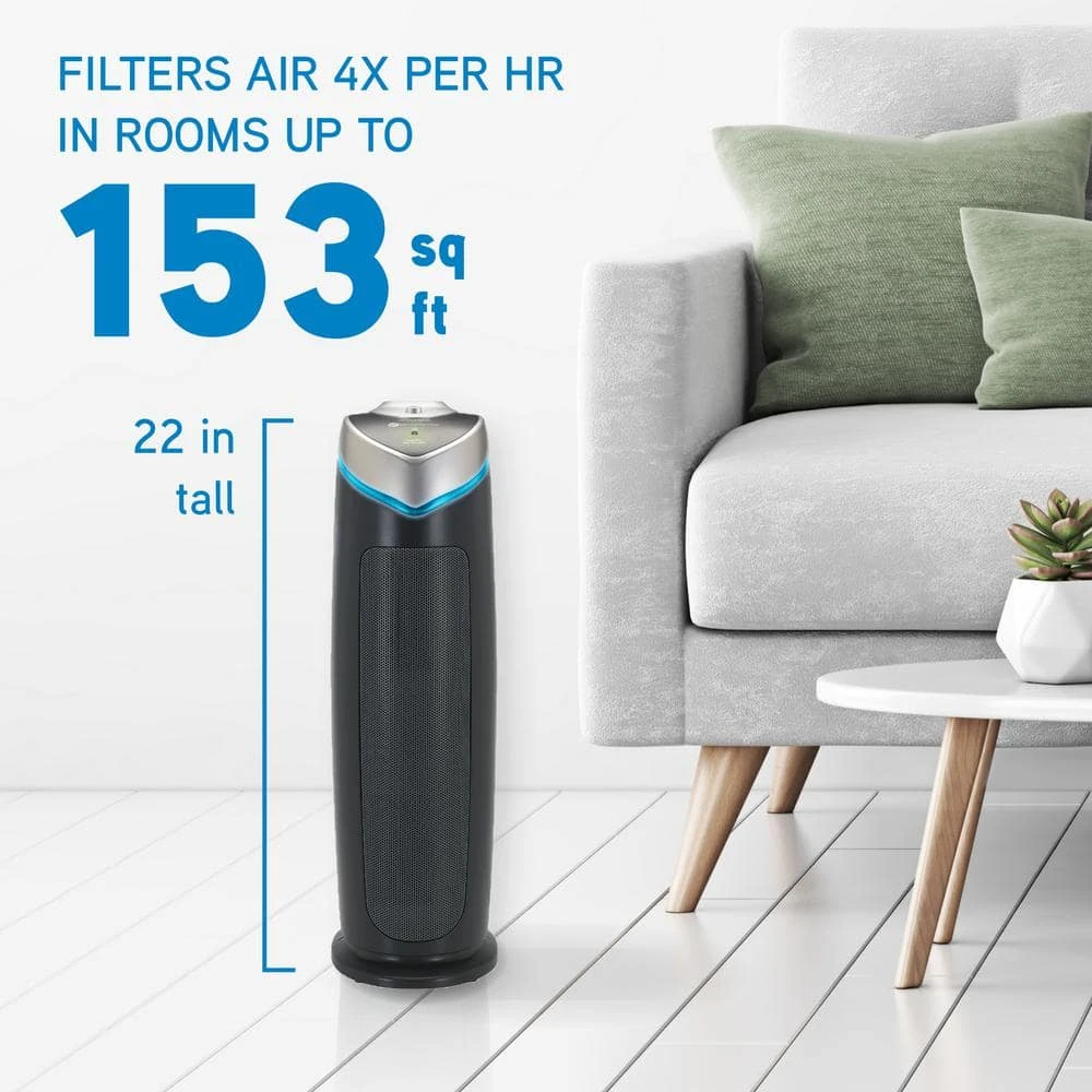 GermGuardian 22 in. 4-in-1 Air Purifier with True HEPA filter for Medium Rooms up to 153 Sq Ft, Black 5 GermGuardian 22 in. 4-in-1 Air Purifier with True HEPA filter for Medium Rooms up to 153 Sq Ft, Black - Image 3