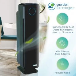 GermGuardian Elite 4-in-1, 5 Speed Air Purifier with True HEPA filter, UV Sanitizer for Medium Rooms up to 167 Sq. Ft. Black 15 GermGuardian Elite 4-in-1, 5 Speed Air Purifier with True HEPA filter, UV Sanitizer for Medium Rooms up to 167 Sq. Ft. Black -Air Quality Shop blacks germguardian air purifiers ac5350b 44 1000