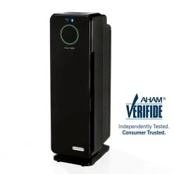 GermGuardian 22 in. Smart Elite 4-in-1 Air Purifier with True HEPA filter, and Wifi for Medium Rooms up to 148 Sq. Ft., Black