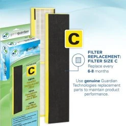 GermGuardian 28 in. Smart Elite 4-in-1 Air Purifier with True HEPA filter, and Wifi for Medium Rooms up to 181 Sq. Ft., Black -Air Quality Shop blacks germguardian air purifiers cdap5500bca fa 1000