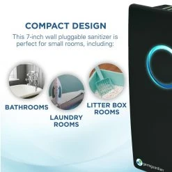 GermGuardian Elite Pluggable Air Purifier and Odor Reducer with UV Sanitizer for Small Rooms, Black -Air Quality Shop blacks germguardian air purifiers gg1100b 1f 1000 1