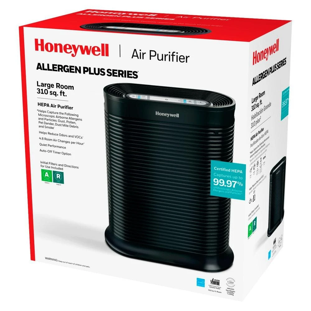 Honeywell HEPA Air Purifier, Large Room (310 sq. ft.) Black 5 Honeywell HEPA Air Purifier, Large Room (310 sq. ft.) Black - Image 3