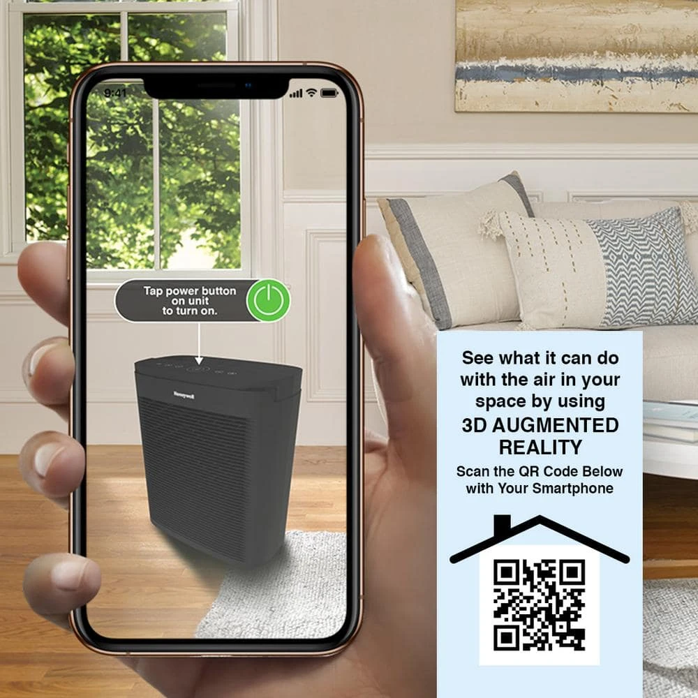 Honeywell PowerPlus HEPA Air Purifier, Extra-Large Room (530 sq. ft.) Black 4 Honeywell PowerPlus HEPA Air Purifier, Extra-Large Room (530 sq. ft.) Black - Image 3