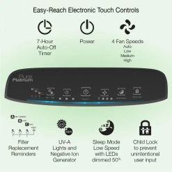 Lasko Pure Platinum Slim Profile Air Purifier with HEPA-Type Filtration and Auto Clean -Air Quality Shop blacks lasko air purifiers hf25630 1d 1000 1