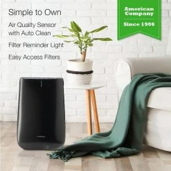 Lasko Pure Platinum Slim Profile Air Purifier with HEPA-Type Filtration and Auto Clean -Air Quality Shop blacks lasko air purifiers hf25630 66 1000 1