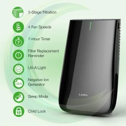 Lasko Pure Platinum Slim Profile Air Purifier with HEPA-Type Filtration and Auto Clean -Air Quality Shop blacks lasko air purifiers hf25630 e1 1000 1