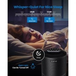 RENPHO Air Purifier Air Cleaner for Home Large Room 720 sq.ft. HEPA Filter in Black -Air Quality Shop blacks renpho air purifiers pus rp ap088b bk 66 1000