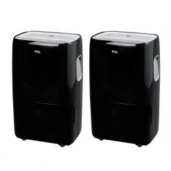TCL Smart 50-Pint Smart Dehumidifier with Voice Control for Home, Black (2 Pack)