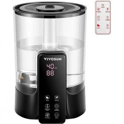 VIVOSUN 1.58 Gallon Cool and Warm Mist Ultrasonic Humidifier with Essential Oil Box and Remote Control up to 430 sq. ft.