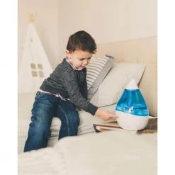 Crane 0.5 Gal. Droplet Ultrasonic Cool Mist Humidifier for Small to Medium Rooms up to 250 sq. ft. - Blue/White -Air Quality Shop blues crane humidifiers ee 5302 d4 1000