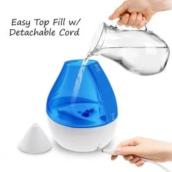 Crane 1 Gal. Top Fill Drop Cool Mist Humidifier with Sound Machine for Medium to Large Rooms up to 500 sq. ft. - Blue/White 12 Crane 1 Gal. Top Fill Drop Cool Mist Humidifier with Sound Machine for Medium to Large Rooms up to 500 sq. ft. - Blue/White -Air Quality Shop blues crane humidifiers ee 5306 c3 1000