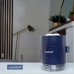 JussStuff Mini Humidifier 500ml Tank Portable Cool Mist Humidifier with Light Function and Auto Shut-Off for Home and Travel, Blue -Air Quality Shop blues humidifiers gxz j623 44 1000