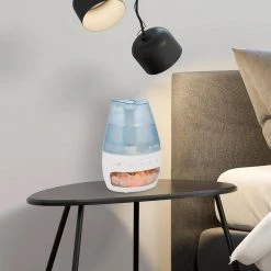 Unbranded 1 Gal. 190 sq. ft. Cool Mist Ultrasonic Humidifier and Salt Lamp with Aromatherapy Tray -Air Quality Shop blues humidifiers h1339 31 1000