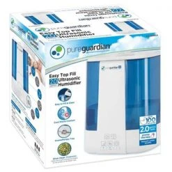 PureGuardian 2 Gal. Top Fill Ultrasonic Warm and Cool Mist Humidifier with Aroma Tray -Air Quality Shop blues pureguardian humidifiers h5225wca fa 1000