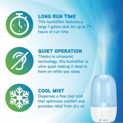 PureGuardian 1 Gal. 70-Hour Ultrasonic Cool Mist Humidifier with Aromatherapy 14 PureGuardian 1 Gal. 70-Hour Ultrasonic Cool Mist Humidifier with Aromatherapy -Air Quality Shop blues pureguardian humidifiers h975ar 4f 1000