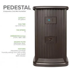 AIRCARE Designer Series 3.5 Gal. Evaporative Humidifier for 2,400 sq. ft. -Air Quality Shop brown aircare humidifiers ep9800 77 1000