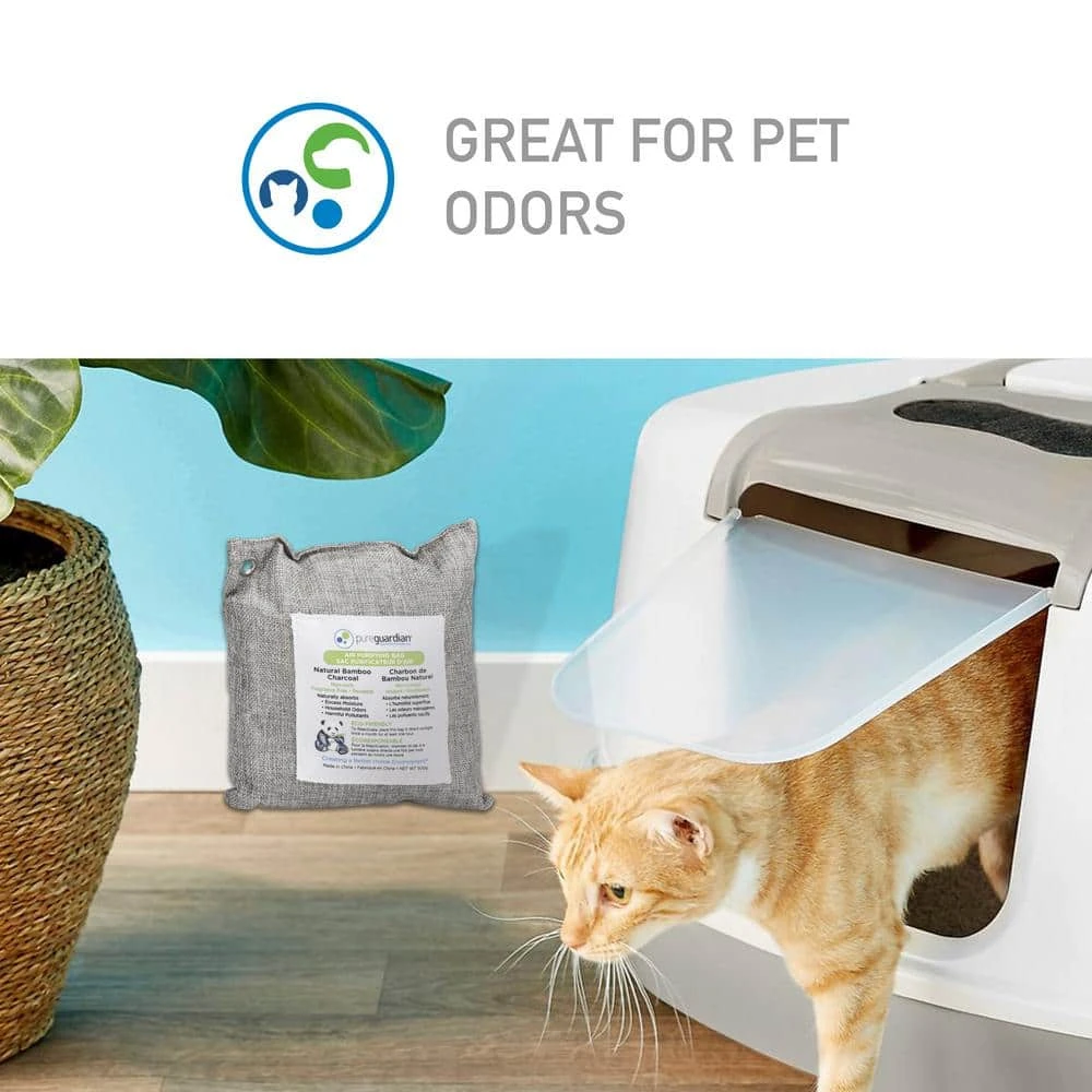 PureGuardian Air Purifying Bamboo Charcoal Bag, 17.6 oz (5-Pack) 4 PureGuardian Air Purifying Bamboo Charcoal Bag, 17.6 oz (5-Pack) - Image 2