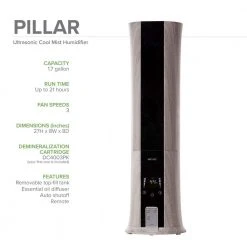 AIRCARE Pillar 1.7 Gal. Ultrasonic Humidifier for 750 sq. ft. -Air Quality Shop browns tans aircare humidifiers pu320ddwd ec 1d 1000