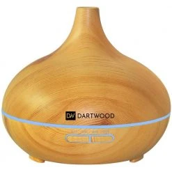 DARTWOOD Premium Ultrasonic Aroma Diffuser & Humidifier - Essential Oil & Mist Vaporizer with 7-Lighting Modes & 4-Timers (300ml)
