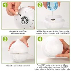 Tatahance 330ml White Aroma Diffuser Cool Mist Humidifier with 7 Color LED Lights 15 Tatahance 330ml White Aroma Diffuser Cool Mist Humidifier with 7 Color LED Lights -Air Quality Shop browns tans humidifiers d0102hah8sa z 4f 1000