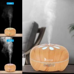 Tatahance 550ml Brown Aroma Diffuser Cool Mist Humidifier with White Remote Controller Colorful Light -Air Quality Shop browns tans humidifiers d0102heb4qw z 44 1000