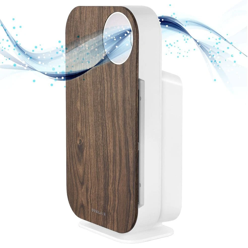 OVAL AIR 3-Stage 5-in-1 Air Purifier for Rooms Upto 600 sq. ft. Reduces Allergies, Asthma, Pets, Odor, Smoke, Dark Wood 3 OVAL AIR 3-Stage 5-in-1 Air Purifier for Rooms Upto 600 sq. ft. Reduces Allergies, Asthma, Pets, Odor, Smoke, Dark Wood