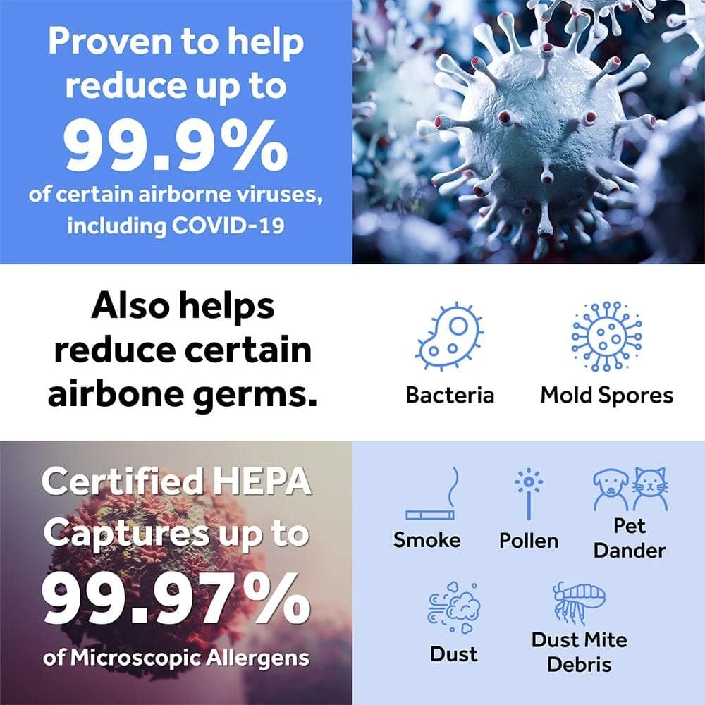 OVAL AIR 3-Stage 5-in-1 Air Purifier for Rooms Upto 600 sq. ft. Reduces Allergies, Asthma, Pets, Odor, Smoke, Dark Wood 15 OVAL AIR 3-Stage 5-in-1 Air Purifier for Rooms Upto 600 sq. ft. Reduces Allergies, Asthma, Pets, Odor, Smoke, Dark Wood - Image 13