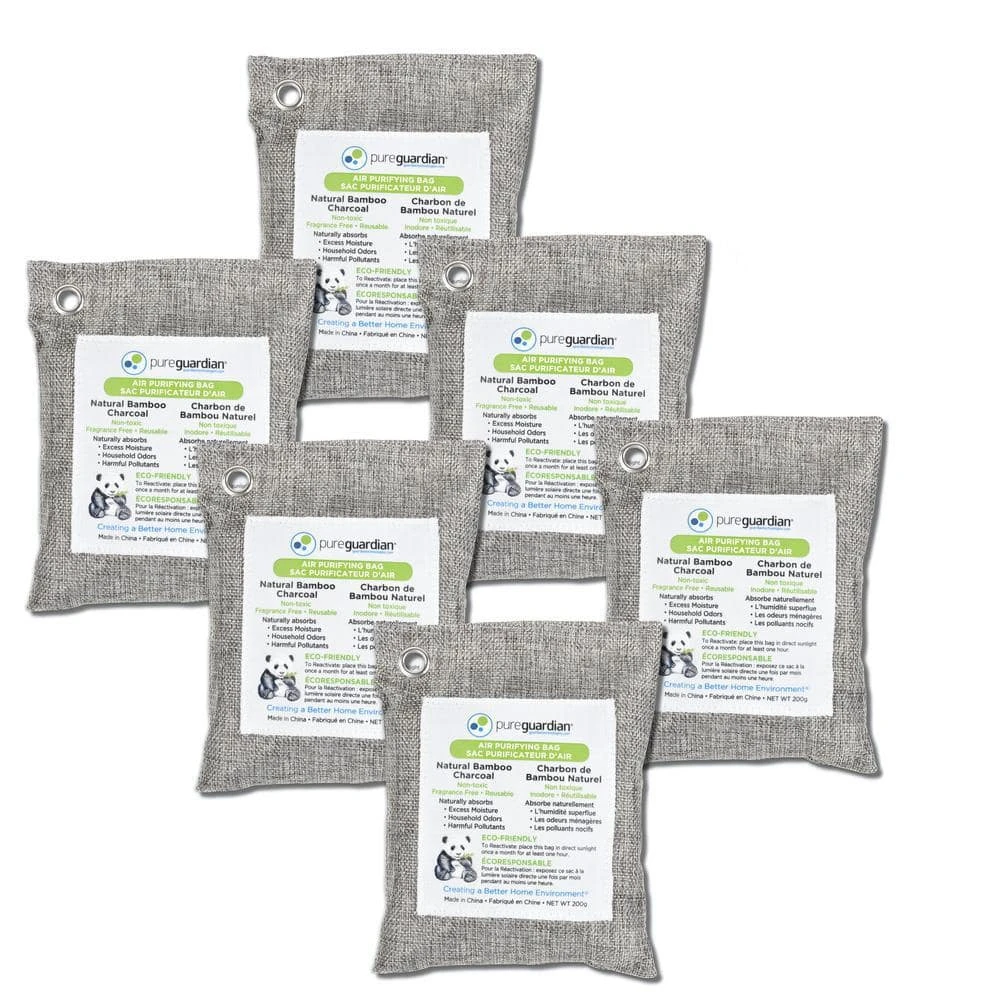 PureGuardian Air Purifying Bamboo Charcoal Bag, 7.1 oz (6-Pack) 3 PureGuardian Air Purifying Bamboo Charcoal Bag, 7.1 oz (6-Pack)