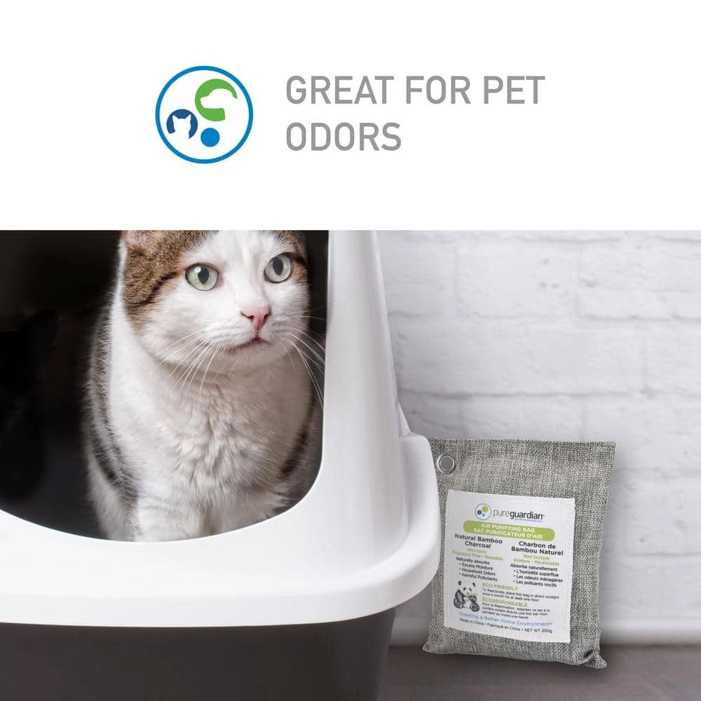 PureGuardian Air Purifying Bamboo Charcoal Bag, 7.1 oz (6-Pack) 4 PureGuardian Air Purifying Bamboo Charcoal Bag, 7.1 oz (6-Pack) - Image 2