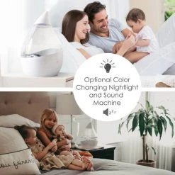 Crane 1 Gal. Top Fill Drop Cool Mist Humidifier with Sound Machine for Medium to Large Rooms up to 500 sq. ft. - Clear/White 18 Crane 1 Gal. Top Fill Drop Cool Mist Humidifier with Sound Machine for Medium to Large Rooms up to 500 sq. ft. - Clear/White -Air Quality Shop clear crane humidifiers ee 5306cw 44 1000