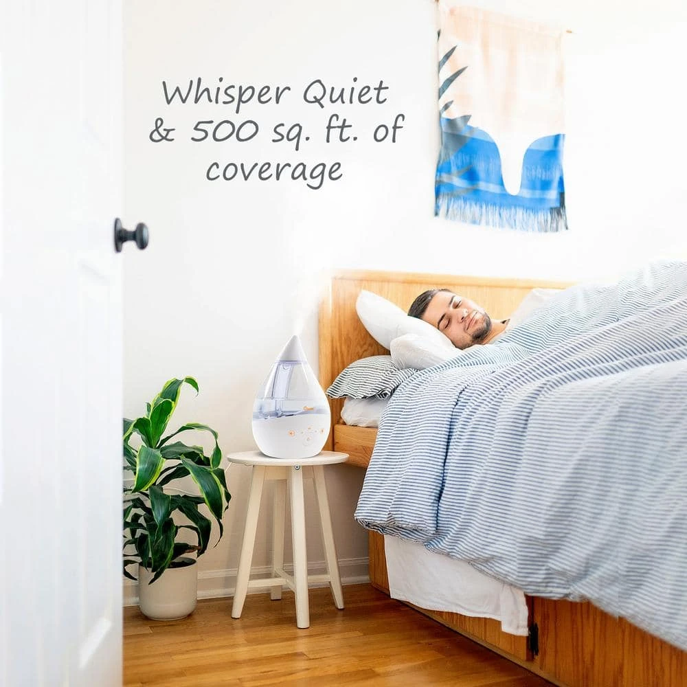 Crane 1 Gal. Top Fill Drop Cool Mist Humidifier with Sound Machine for Medium to Large Rooms up to 500 sq. ft. - Clear/White 12 Crane 1 Gal. Top Fill Drop Cool Mist Humidifier with Sound Machine for Medium to Large Rooms up to 500 sq. ft. - Clear/White - Image 10