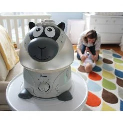 Crane 1 Gal. Adorable Ultrasonic Cool Mist Humidifier for Medium to Large Rooms up to 500 sq. ft. - Sheep -Air Quality Shop clear crane humidifiers ee 8248 1f 1000