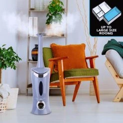 Air Innovations 1.7 Gal. Ultrasonic Cool Mist Humidifier with Remote for Large Rooms up to 600 sq. ft. -Air Quality Shop grays air innovations humidifiers humid13 plat 31 1000