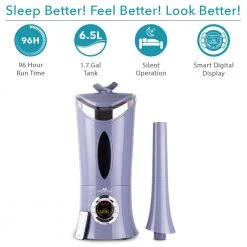 Air Innovations 1.7 Gal. Ultrasonic Cool Mist Humidifier with Remote for Large Rooms up to 600 sq. ft. -Air Quality Shop grays air innovations humidifiers humid13 plat 4f 1000 1