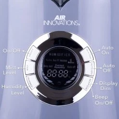 Air Innovations 2.15 Gal. Cool Mist Dual Tank Digital Humidifier for Large Rooms Up to 700 sq. ft. -Air Quality Shop grays air innovations humidifiers humid23 plat 1f 1000