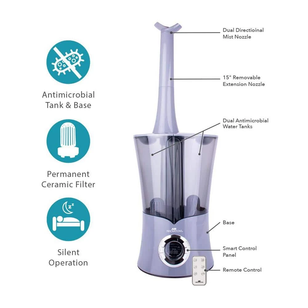 Air Innovations Ultrasonic Cool Mist Humidifier with Refills (12-Pack) 4 Air Innovations Ultrasonic Cool Mist Humidifier with Refills (12-Pack) - Image 2