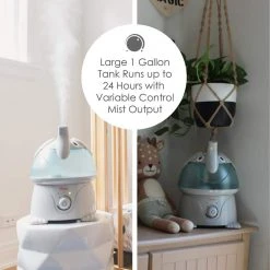Crane 1 Gal. Adorable Ultrasonic Cool Mist Humidifier for Medium to Large Rooms up to 500 sq. ft. - Elephant -Air Quality Shop grays crane humidifiers ee 3186 1f 1000