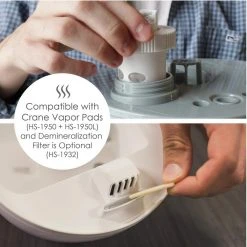 Crane 0.5 Gal. Droplet Ultrasonic Cool Mist Humidifier for Small to Medium Rooms up to 250 sq. ft. - Grey -Air Quality Shop grays crane humidifiers ee 5302gr fa 1000