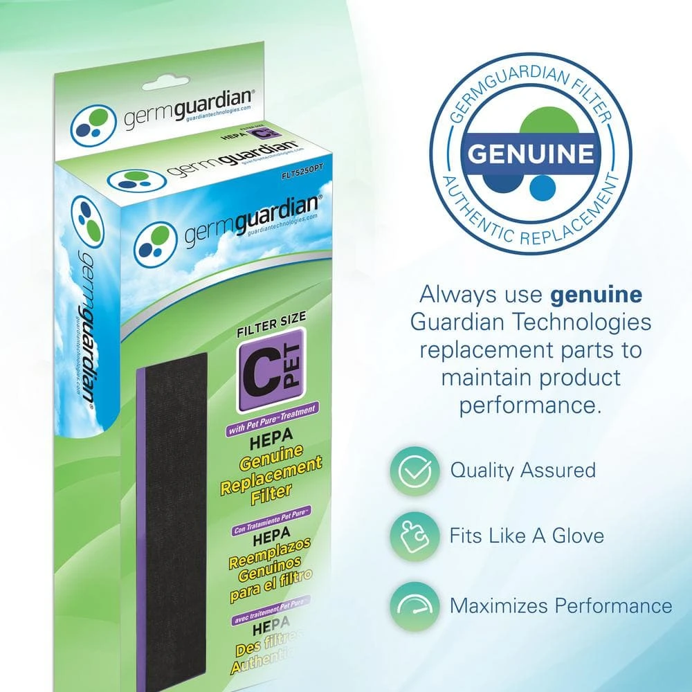 GermGuardian True HEPA with Pet Pure Treatment GENUINE Replacement Filter C for AC5000 Series Air Purifiers 5 GermGuardian True HEPA with Pet Pure Treatment GENUINE Replacement Filter C for AC5000 Series Air Purifiers - Image 3